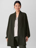LIGHTWEIGHT BOILED WOOL HIGH COLLAR JACKET