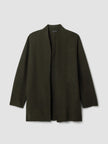 LIGHTWEIGHT BOILED WOOL HIGH COLLAR JACKET