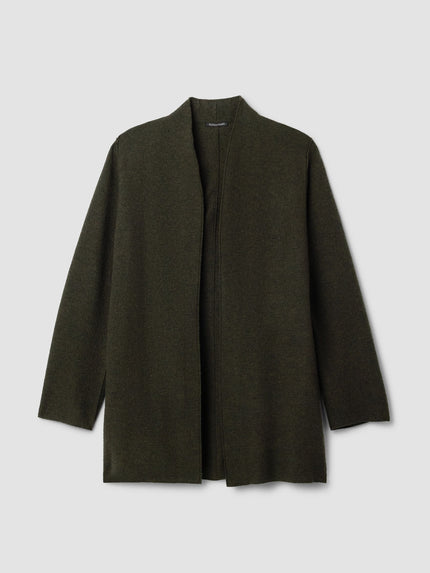 LIGHTWEIGHT BOILED WOOL HIGH COLLAR JACKET