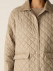 EGGSHELL RECYCLED NYLON QUILTED CLASSIC COLLAR JACKET