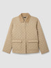 EGGSHELL RECYCLED NYLON QUILTED CLASSIC COLLAR JACKET