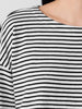 STRIPED ORGANIC COTTON SLUB BATEAU NECK TOP