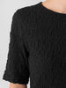BUBBLE JACQUARD CREW NECK TOP