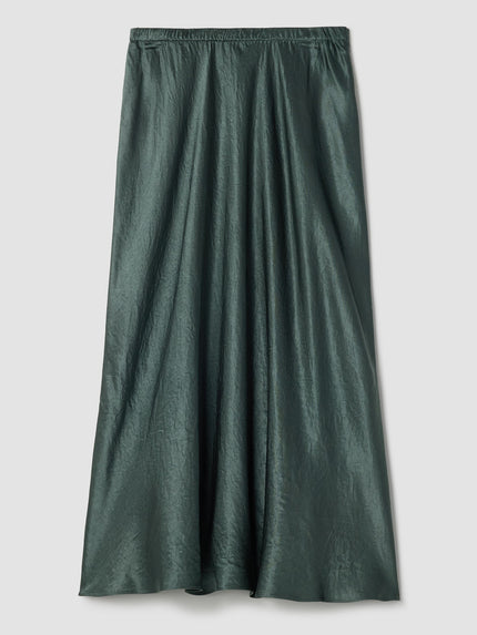 TEXTURED SATIN SLIP SKIRT
