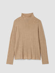 SUPERFINE MERINO TURTLENECK TOP IN REGENERATIVE WOOL