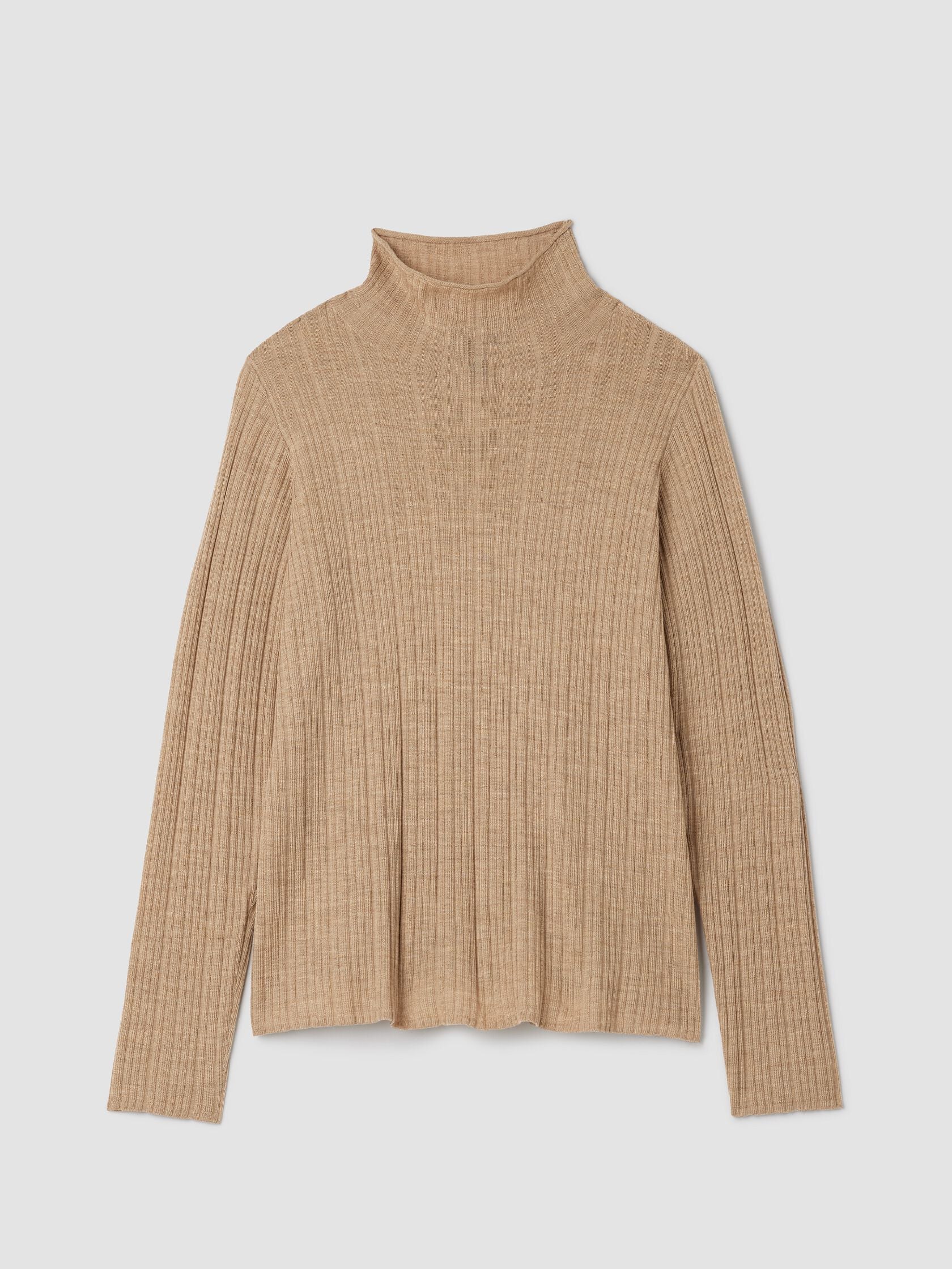 SUPERFINE MERINO TURTLENECK TOP IN REGENERATIVE WOOL