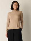 SUPERFINE MERINO TURTLENECK TOP IN REGENERATIVE WOOL