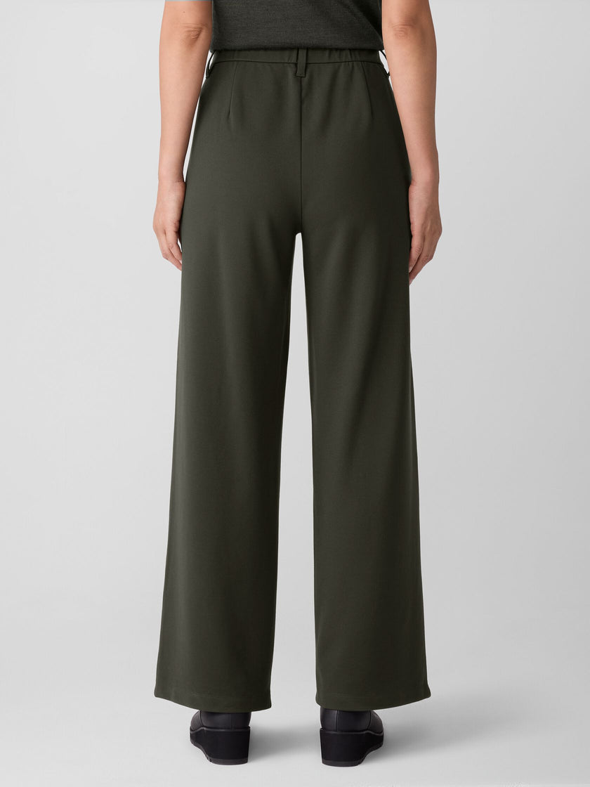 WASHABLE FLEX PONTE WIDE LEG TROUSER PANT