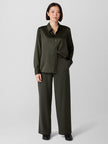 WASHABLE FLEX PONTE WIDE LEG TROUSER PANT