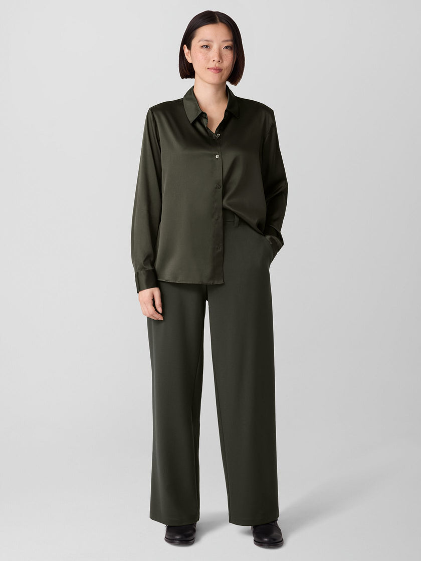 WASHABLE FLEX PONTE WIDE LEG TROUSER PANT
