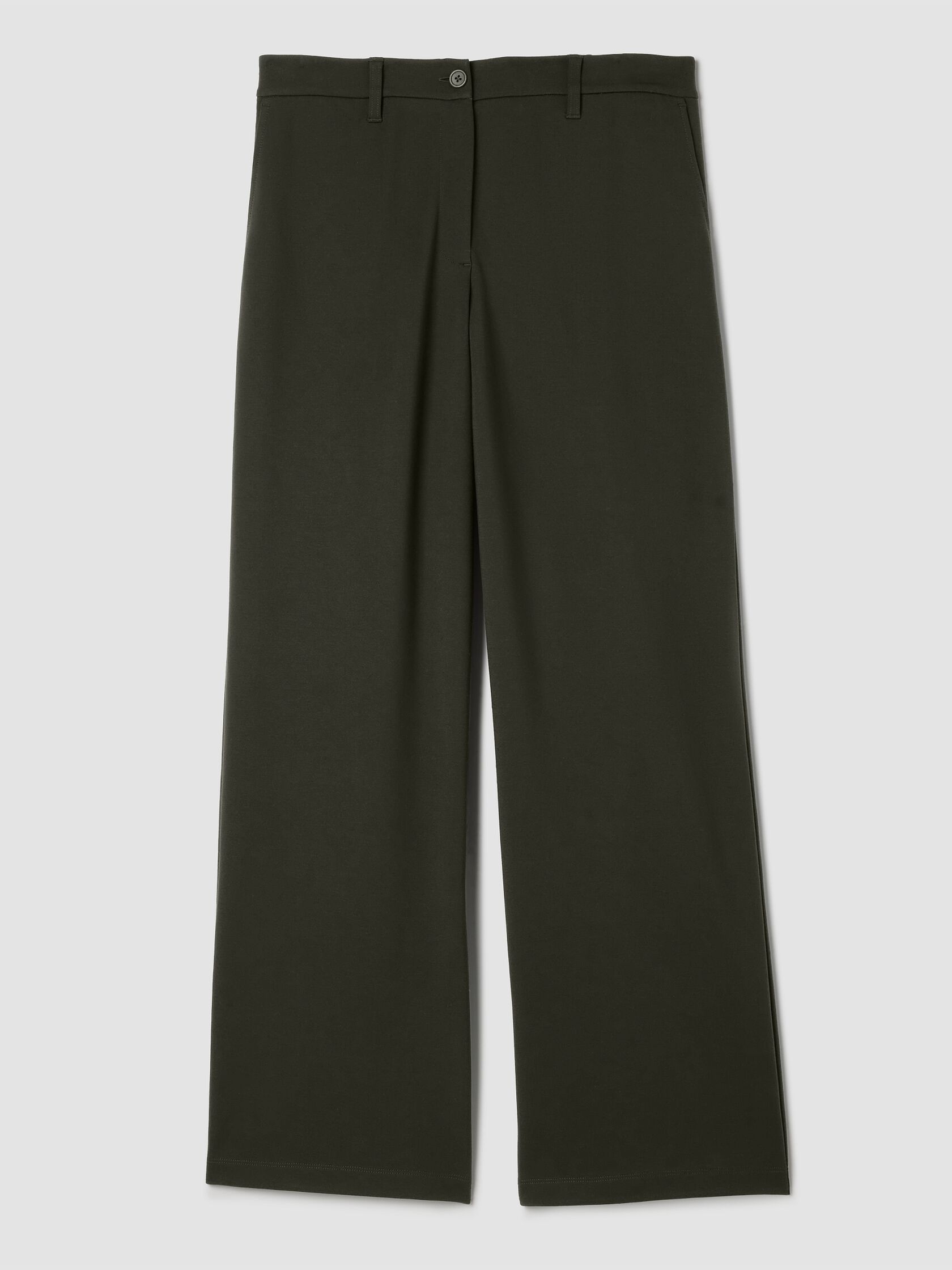 WASHABLE FLEX PONTE WIDE LEG TROUSER PANT