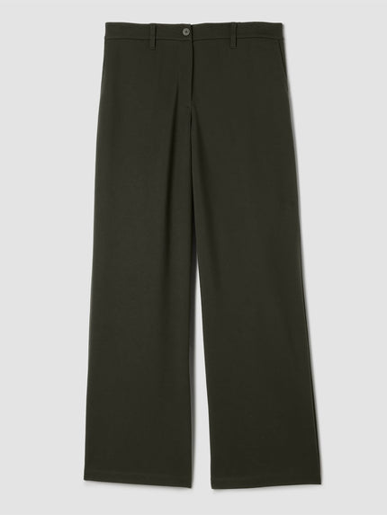 WASHABLE FLEX PONTE WIDE LEG TROUSER PANT