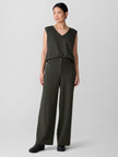 WASHABLE FLEX PONTE WIDE LEG TROUSER PANT