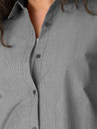 STRIPED ORGANIC COTTON POPLIN CLASSIC COLLAR SHIRT