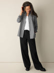 STRIPED ORGANIC COTTON POPLIN CLASSIC COLLAR SHIRT