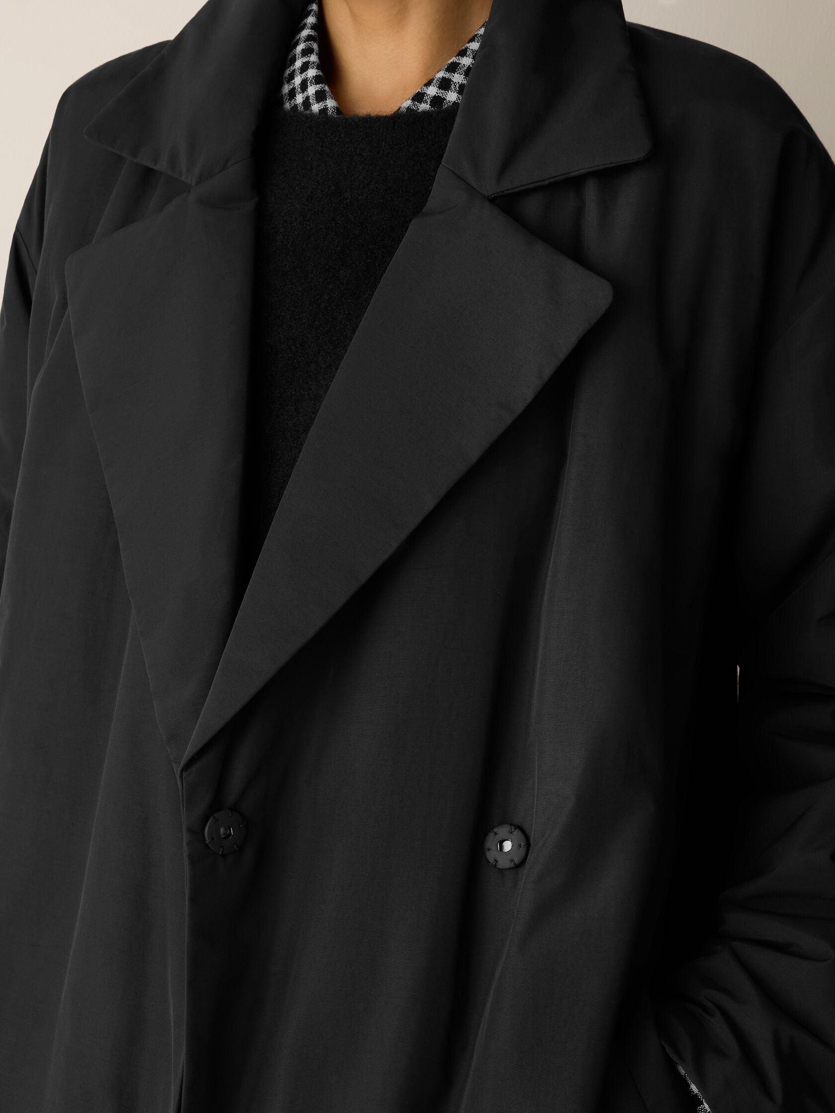 LIGHT COTTON NYLON PADDED TRENCH COAT