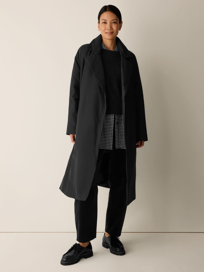 LIGHT COTTON NYLON PADDED TRENCH COAT