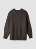 COTTON AND RECYCLED CASHMERE CREW NECK LONG TOP