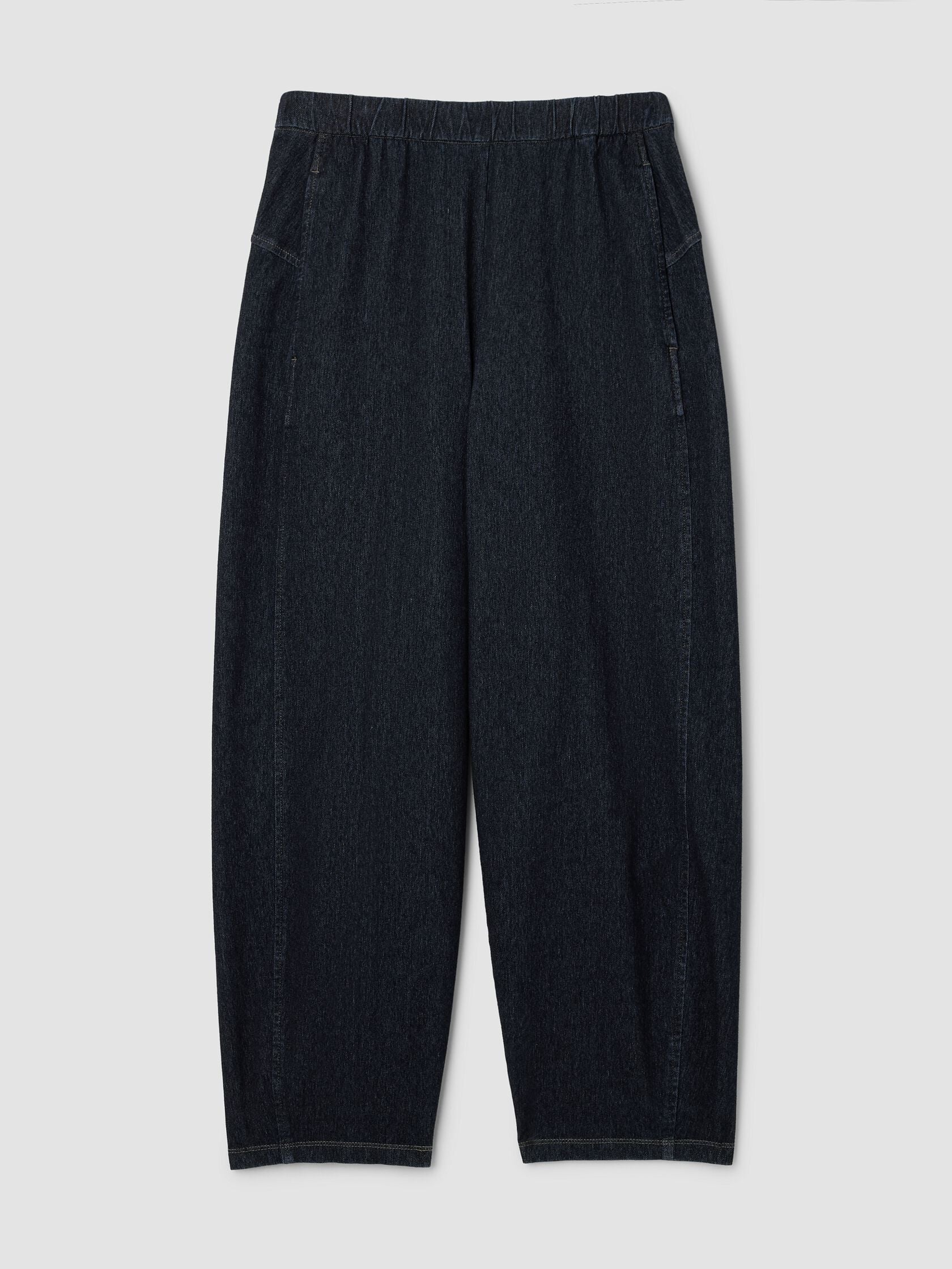 COTTON INDIGO KNIT DENIM LANTERN PANT