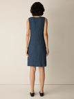 BUBBLE JACQUARD BATEAU NECK DRESS