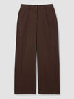 GARMENT DYED UTILITY COTTON WIDE LEG PANT