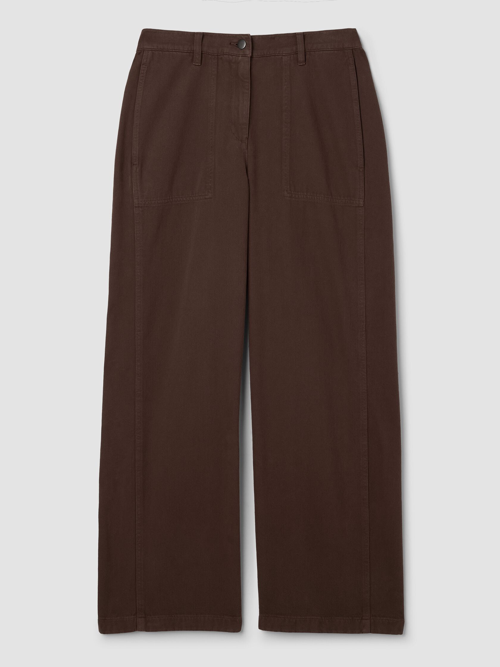 GARMENT DYED UTILITY COTTON WIDE LEG PANT
