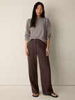 GARMENT DYED UTILITY COTTON WIDE LEG PANT
