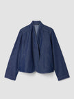 LIGHTWEIGHT ORGANIC COTTON DENIM CURVED JACKET