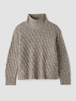 PERUVIAN COTTON BOUCLE FLUFF TURTLENECK