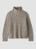 PERUVIAN COTTON BOUCLE FLUFF TURTLENECK