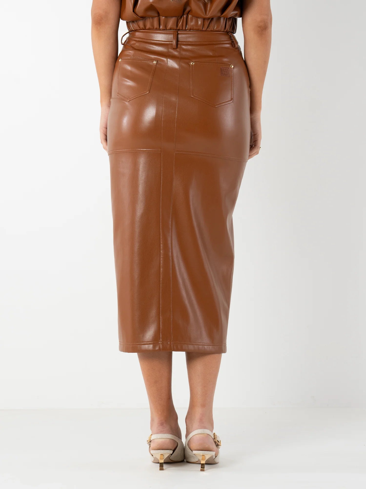 PENCIL SKIRT VEGAN LEATHER