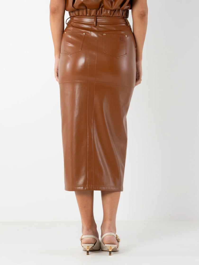 PENCIL SKIRT VEGAN LEATHER