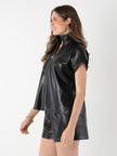 POPPY PULLOVER VEGAN LEATHER