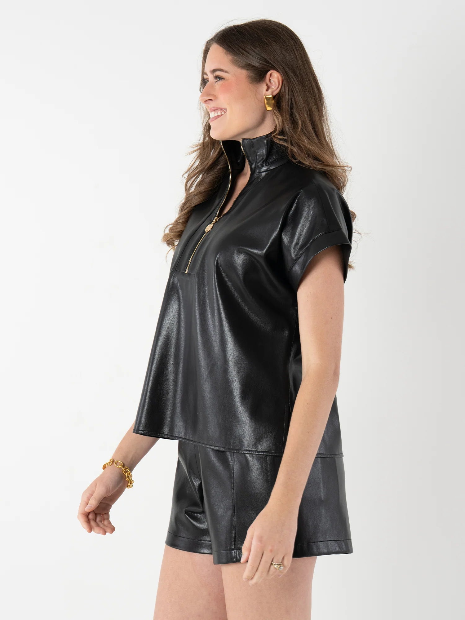 POPPY PULLOVER VEGAN LEATHER