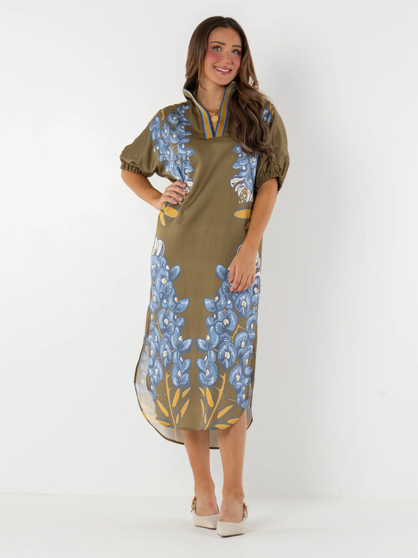 POPPY CAFTAN BLUE BONNET