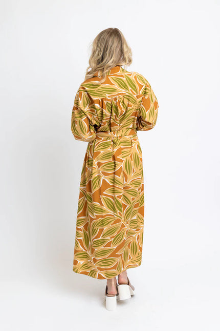 DESSERT PALM SHIRT DRESS WITH BELT