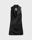 HAMMERED SATIN COWL TOP