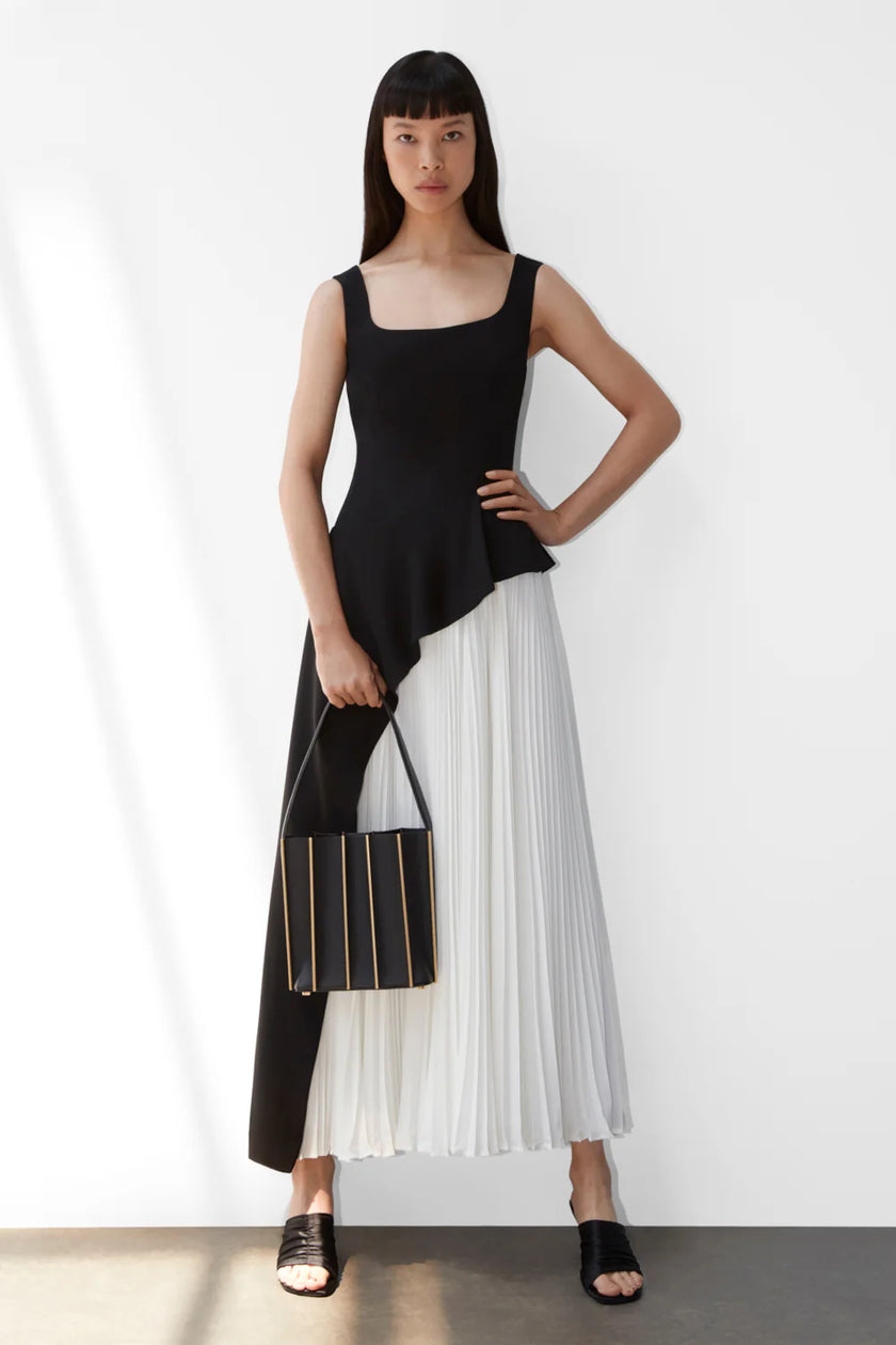 ZAYLA PLEATED MIDI DRESS