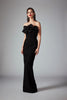RIBBON EMBROIDERED FLORAL GOWN