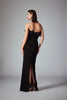 RIBBON EMBROIDERED FLORAL GOWN