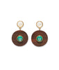 TAJ DISC EARRINGS IN ACACIA WOOD