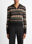 FAIR ISLE CASHMERE POLO SWEATER