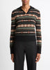 FAIR ISLE CASHMERE POLO SWEATER