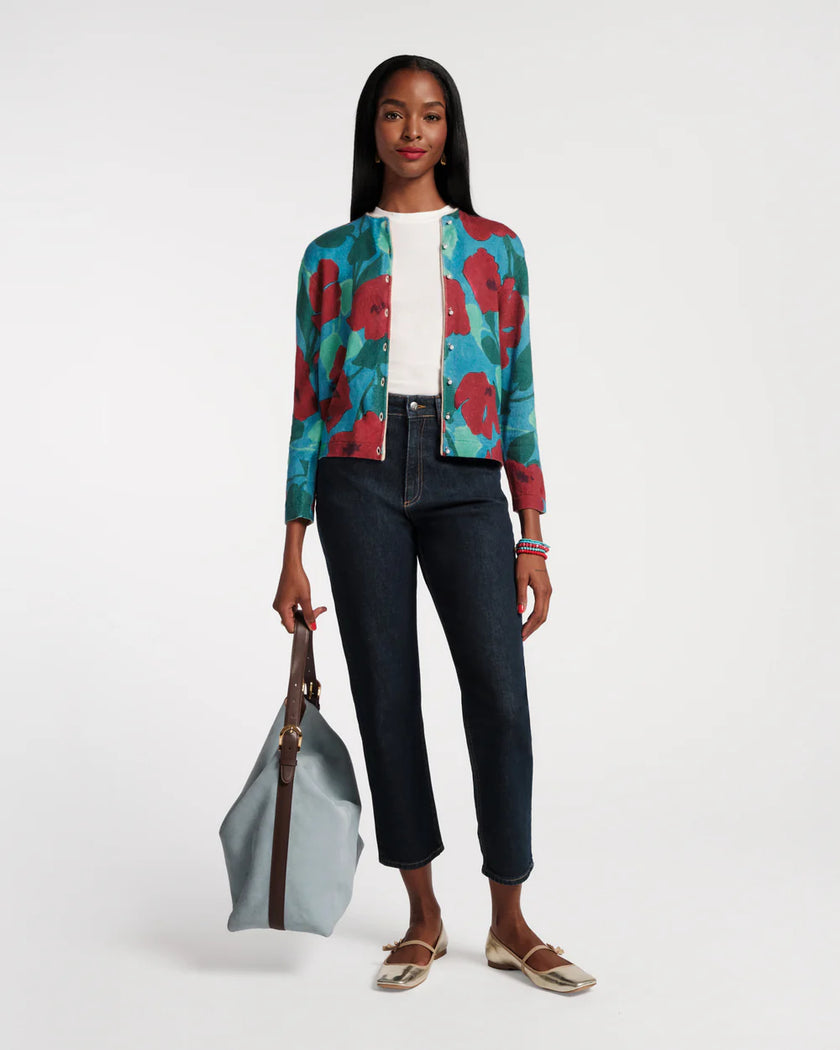 DARLING CARDIGAN FLOATING FLORAL