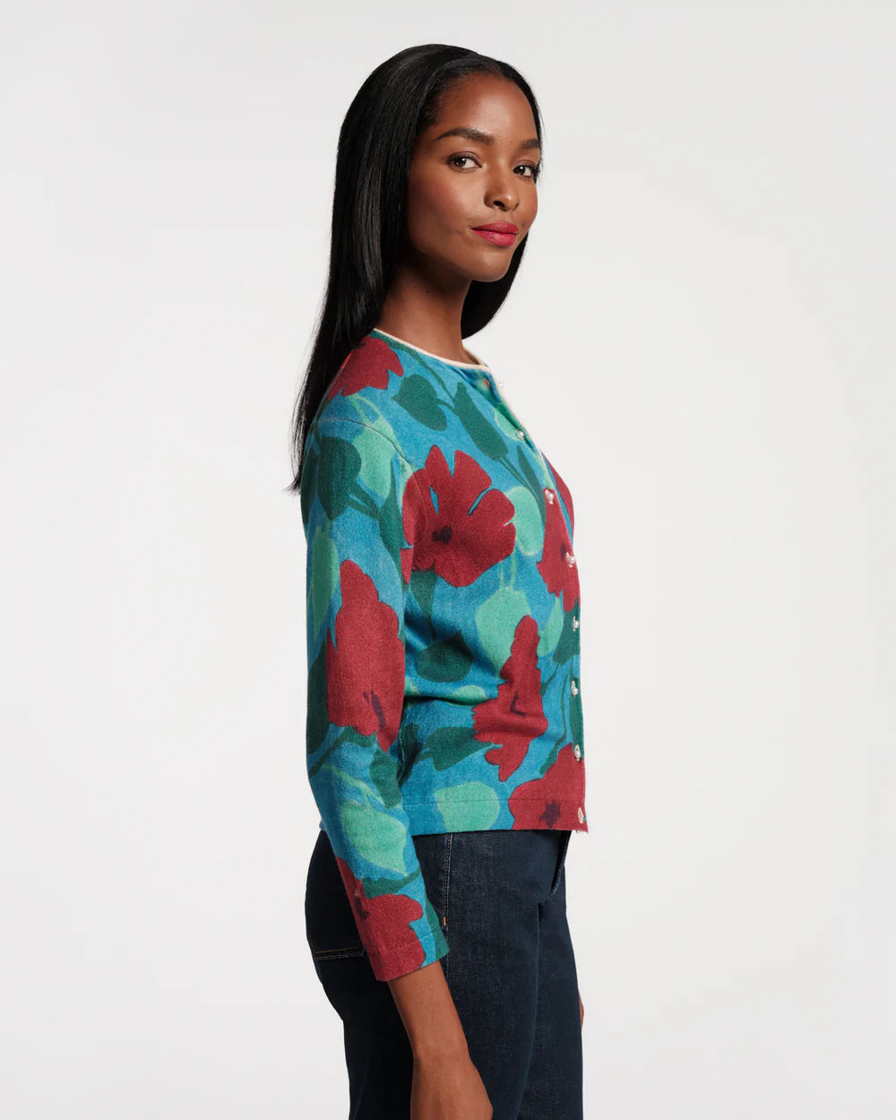 DARLING CARDIGAN FLOATING FLORAL