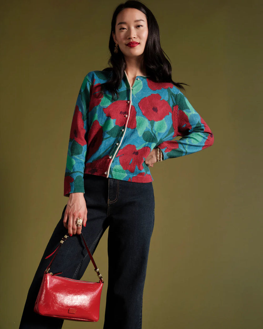 DARLING CARDIGAN FLOATING FLORAL