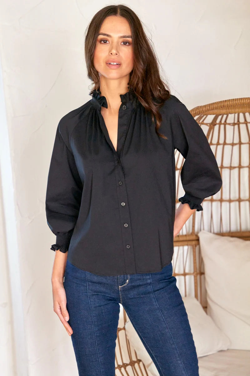 FIONA SHIRT SOLID POPLIN