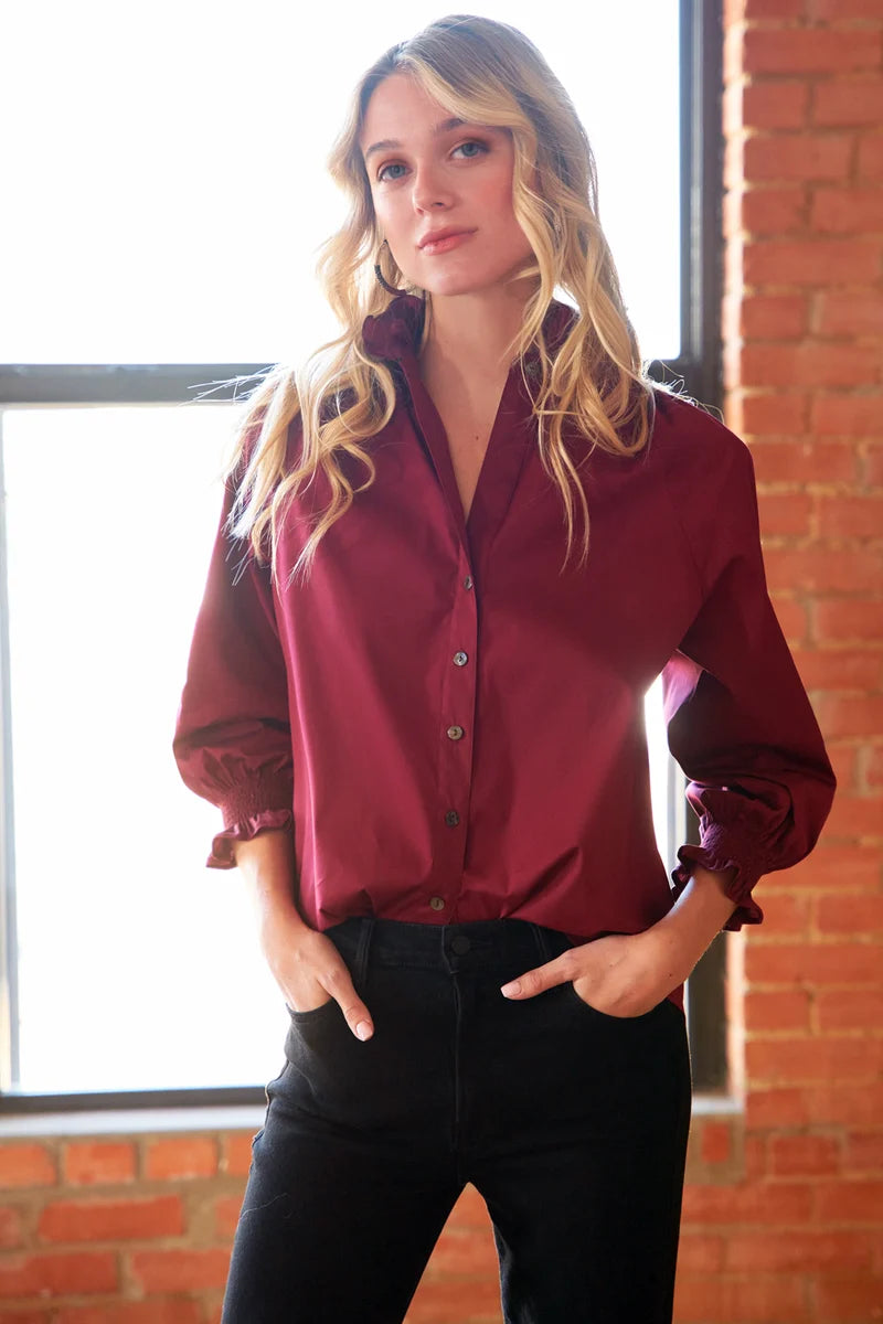 FIONA SHIRT SOLID POPLIN
