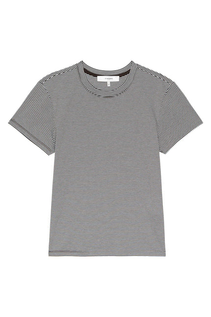 THE STRIPE BABY TEE IN NAVY MULTI
