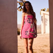 FRIDA MINI DRESS IN FUCHSIA  AND VIOLET